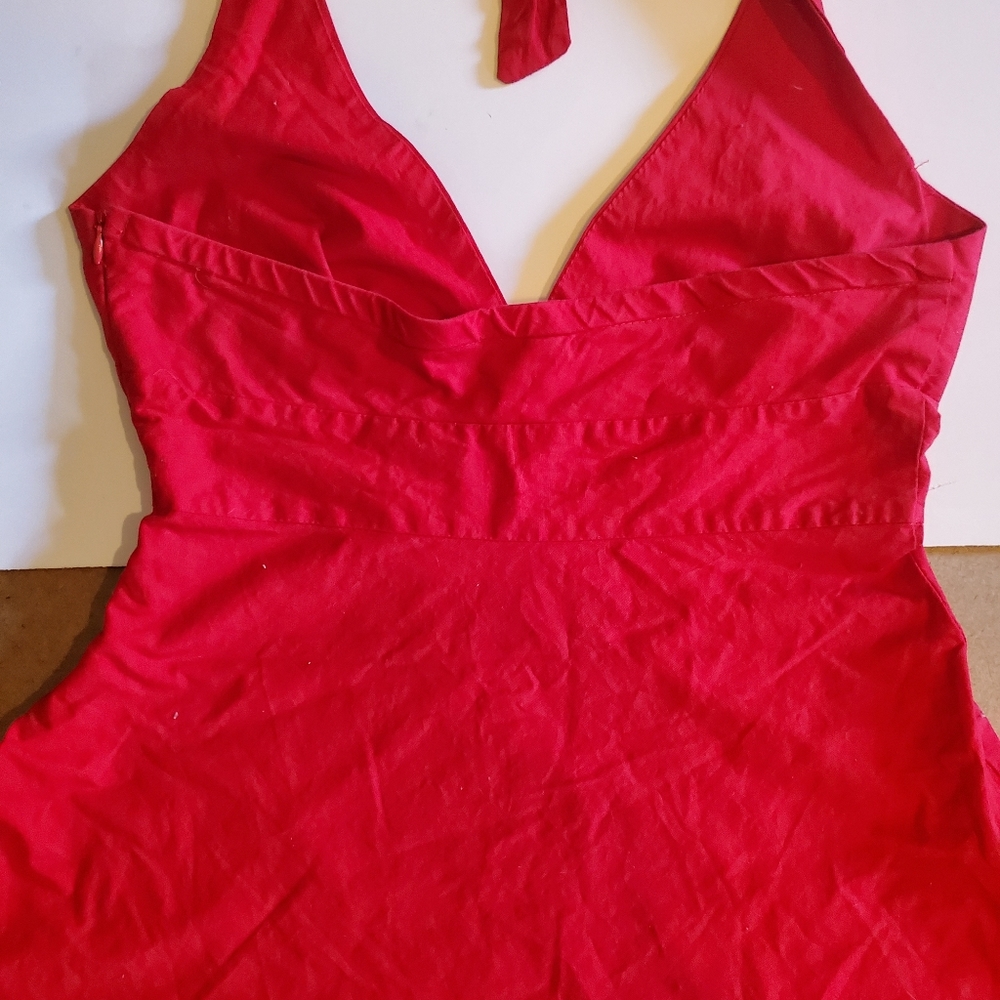 Red Halter Dress - Picture 2 of 4